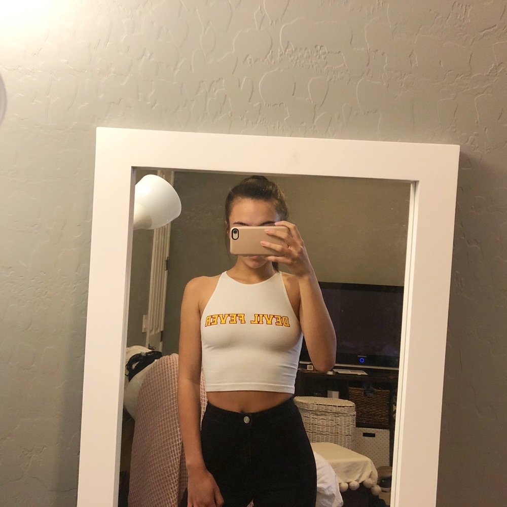 ASU Hype&Vice white crop top